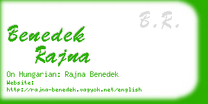 benedek rajna business card